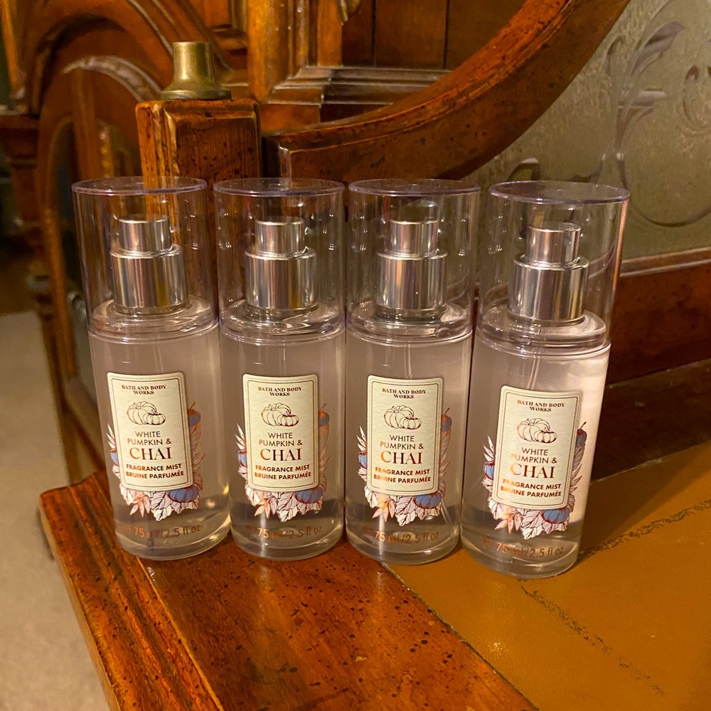 Bath & Body Works White Pumpkin & Chai Fragrance Mini Mist Set